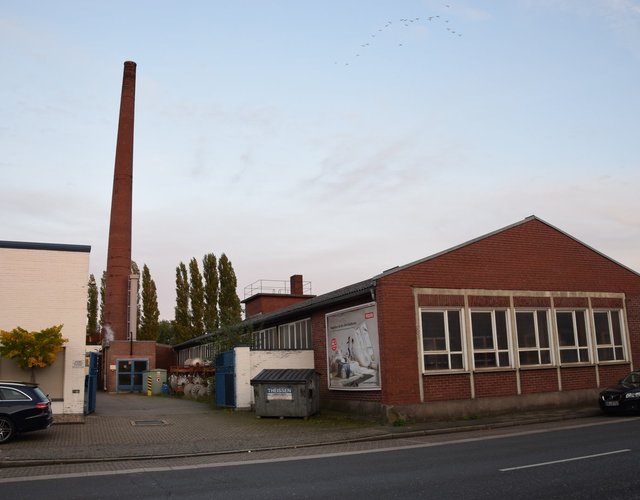 Ingang voormalig fabrieksterrein Hulvershorn